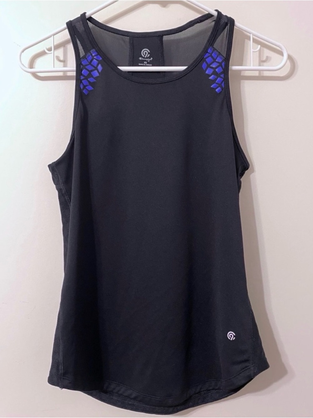 Champion Women’s Black Lightweight Athletic Gym Tank Top w/ Mesh Racer Back